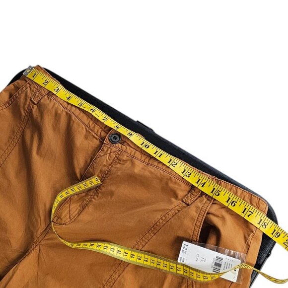 Anthropologie Pilcro Tactical Utility Pants, Brown, Tie Bottom, Plus Size, 1X - Picture 4 of 12